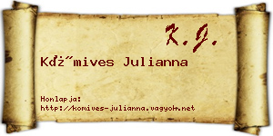 Kőmives Julianna névjegykártya